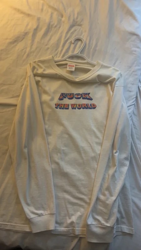 Supreme — Supreme ‘Fuck the World’ Long Sleeve — streetwear — resale