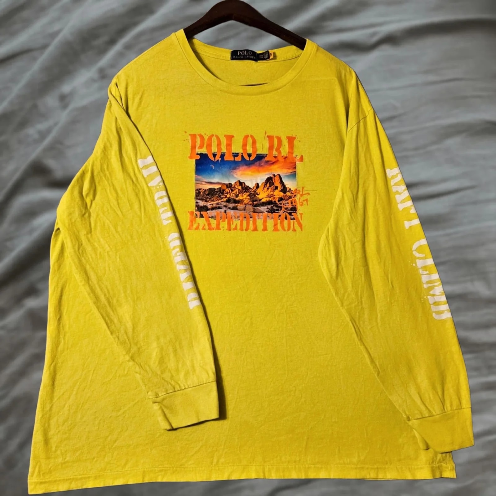 Polo Ralph Lauren — Polo Ralph Lauren T-Shirt Big 2X Crew Neck Long Sleeve Desert Expedition Graphic Print — streetwear — resale
