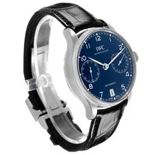IWC Portuguese Automatic Steel Blue Dial IW500710 Card 3