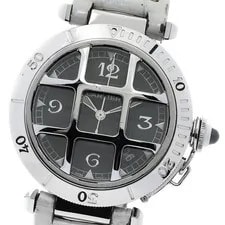 Cartier — Cartier W3106255 Pasha 38 N950 Convex Grid PT Bezel Automatic S Watc — Watch — resale