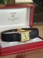 Cartier Tank Vermeil 23mm Argent 925 Quartz 2