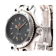 TAG Heuer WG1213-K0 Sel Quartz Diver 200m Steel Gray Dial Date Bracelet 3