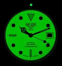 Early Heuer (Pre-Tag) 37mm 1000 Series Nigh Diver Luminous 980.113 L 2