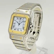 Cartier Santos Carree 81036288 Yellow Gold / Stainless Steel 29mm #KMW2182 2
