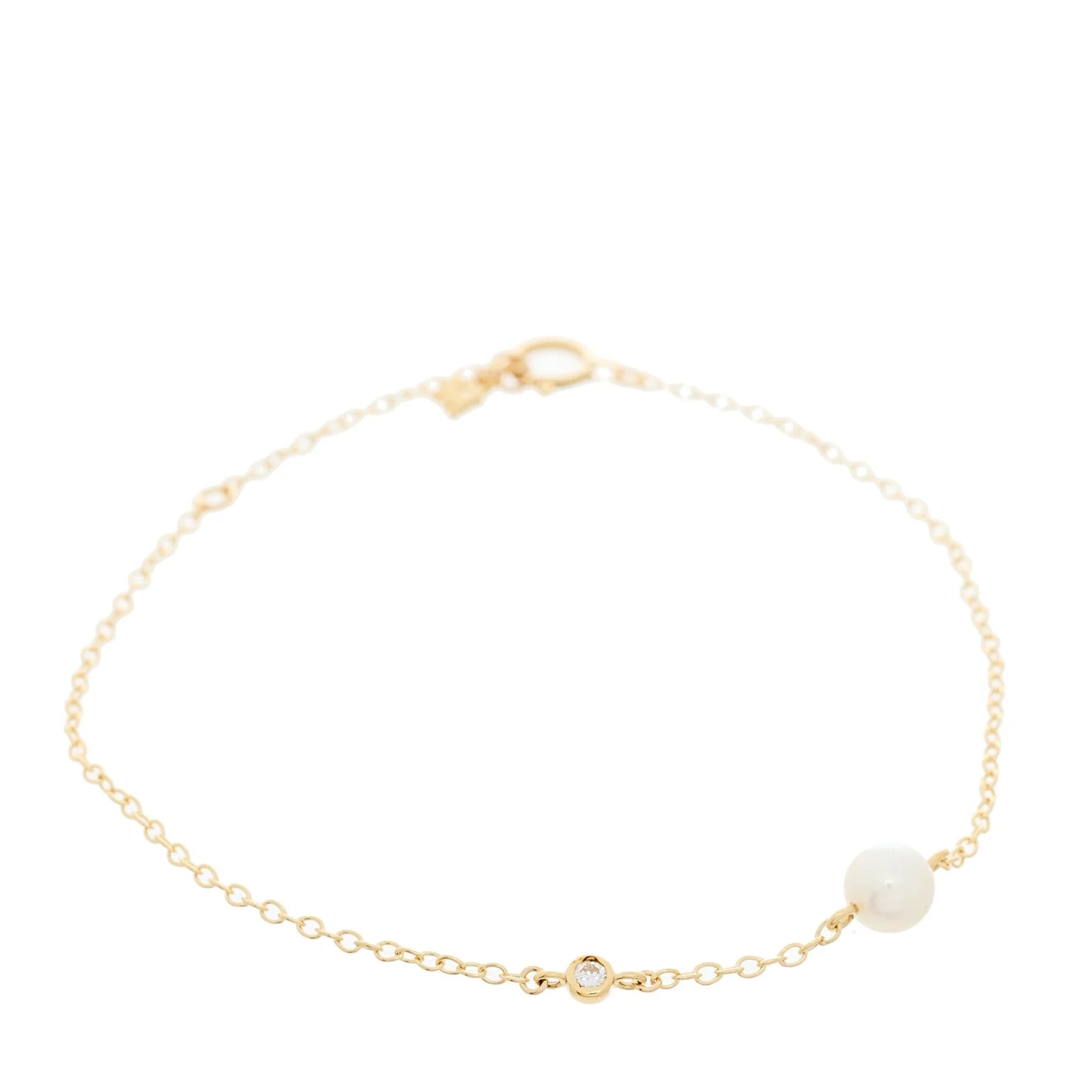 Mikimoto — 18K Yellow Gold Akoya Cultured 5mm Station — Jewelry — resale
