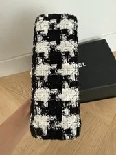 Chanel Houndstooth 20s Ribbon Flap HW New 🖤 3