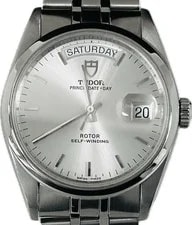 Tudor Prince Date Day 76200 Silver Automatic Excellent++ A7463 3