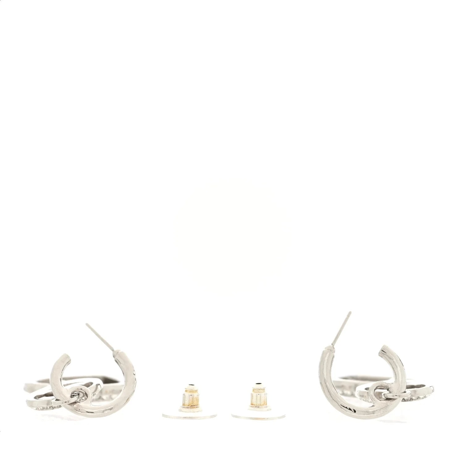 Metal CC Heart Drop Hoop 2