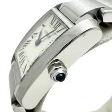 Cartier Tank Française SM W51008Q3 Stainless Steel Quartz White Dial/Silve 2