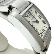 Cartier Tank Française SM W51008Q3 Stainless Steel Quartz White Dial/Silve 3