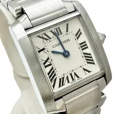 Cartier Tank Française SM W51008Q3 Stainless Steel Quartz White Dial/Silve 4
