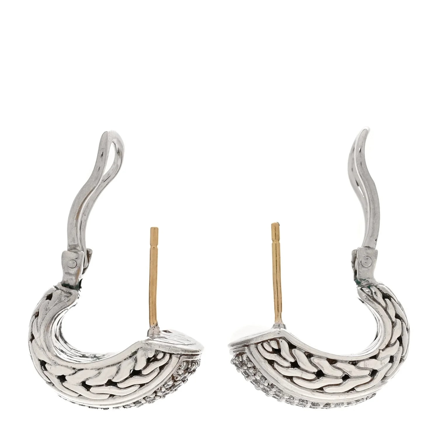18K Yellow Gold Classic Chain Hoop 3
