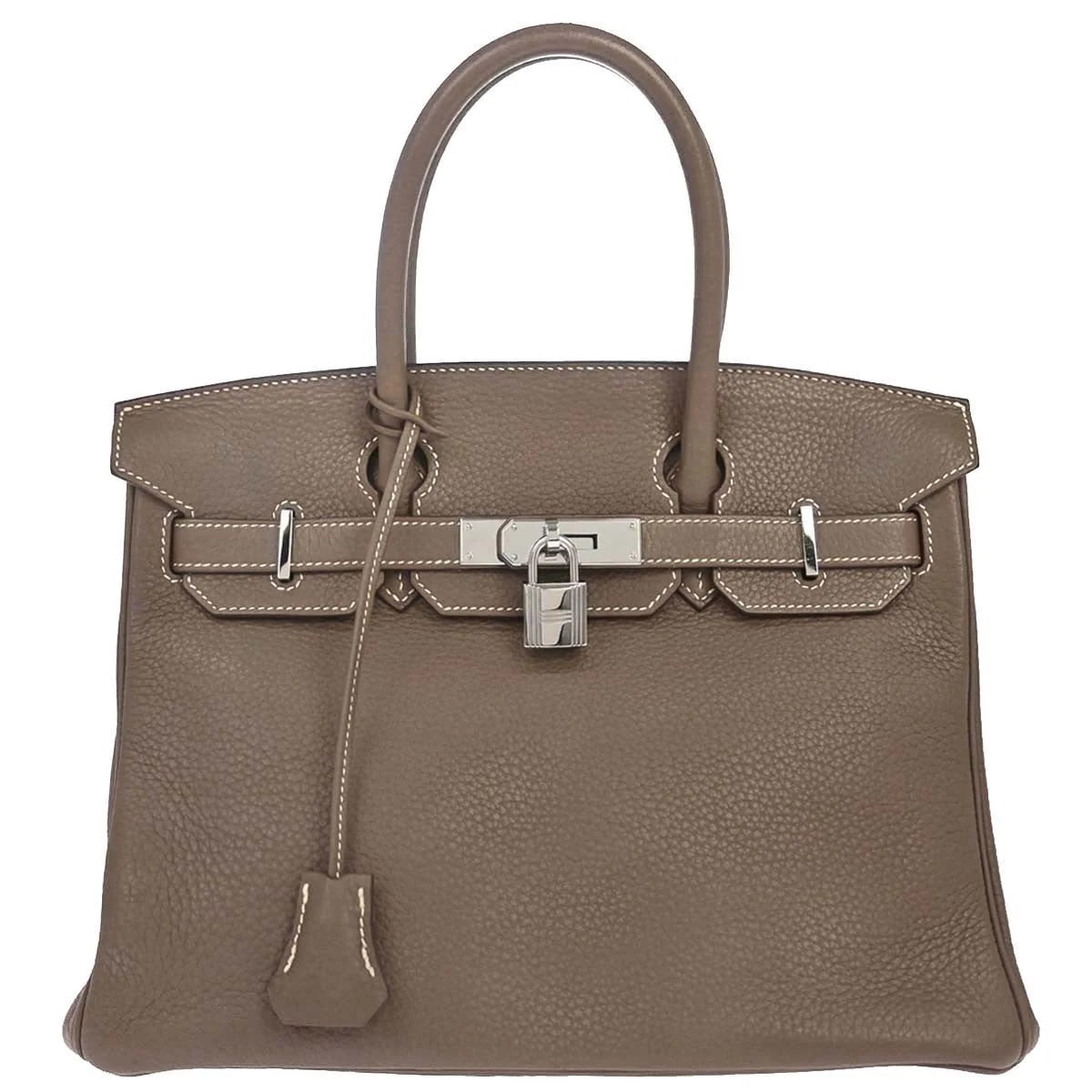 Hermès — Hermes Birkin Etoupe Taurillon Clémence With Palladium — Handbag — resale