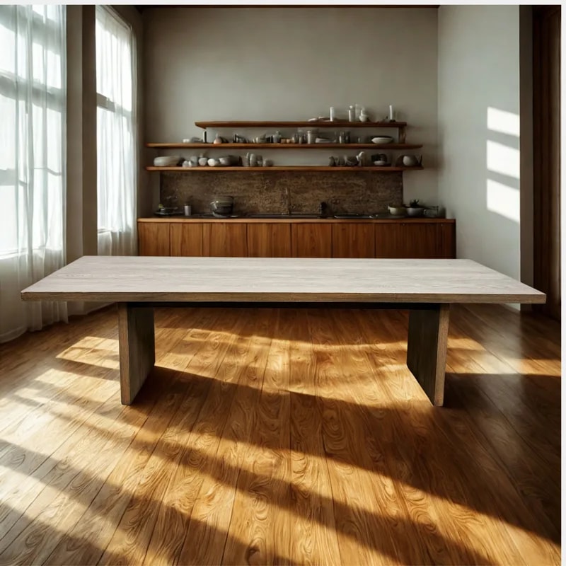 BDDW Solid Oak dining table 2