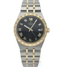Tudor Royal 38mm M28503-0006 K18YG/Stainless Steel mensWatch Black Bra... 2