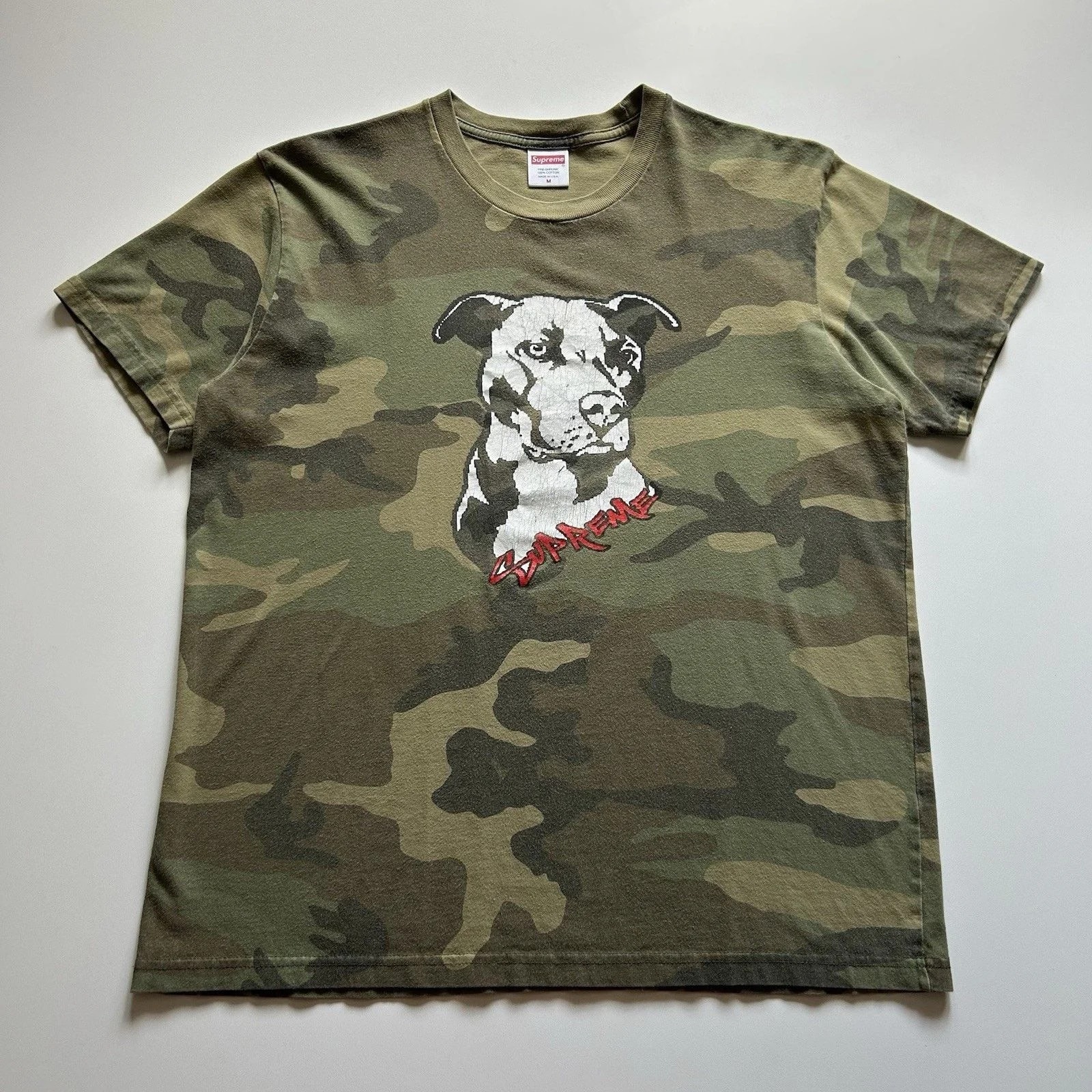 Supreme — Supreme Pitbull Woodland Camo T Shirt Medium USA Camouflage — streetwear — resale