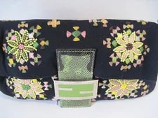 Fendi Baguette Flower Embroidery Neoprene Skin 2