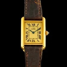 Cartier — Cartier Tank Must Gold Vermeil Lemon Dial 22x30mm Quartz — Watch — resale