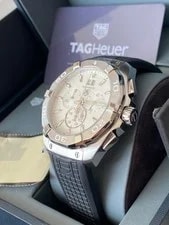 Tag Heuer 43mm Aquaracer White Quartz Chronograph 4