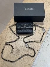 Auth Chanel Flap Waist Crossbody / HW 3