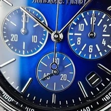 Unworn Audemars Piguet Code 11.59 Chronograph Smoked Blue Full Set Gold 26393BC 2