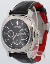 Panerai Ferrari Perpetual Calendar Black Red Steel 45mm Leather FER00015 3