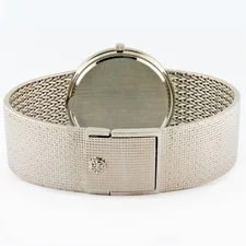 Patek Philippe Calatrava Blue Dial 18K White Gold Mesh Bracelet 33mm 3744 3