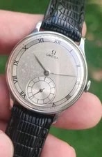 1943 Omega Calatrava Ref 2317 Cal 30T2 Roman Sector Dial 35mm 3