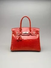 Hermès — Hermes Birkin 30 Shiny Geranium Palladium Hardware Preowned T Stamp — Handbag — resale
