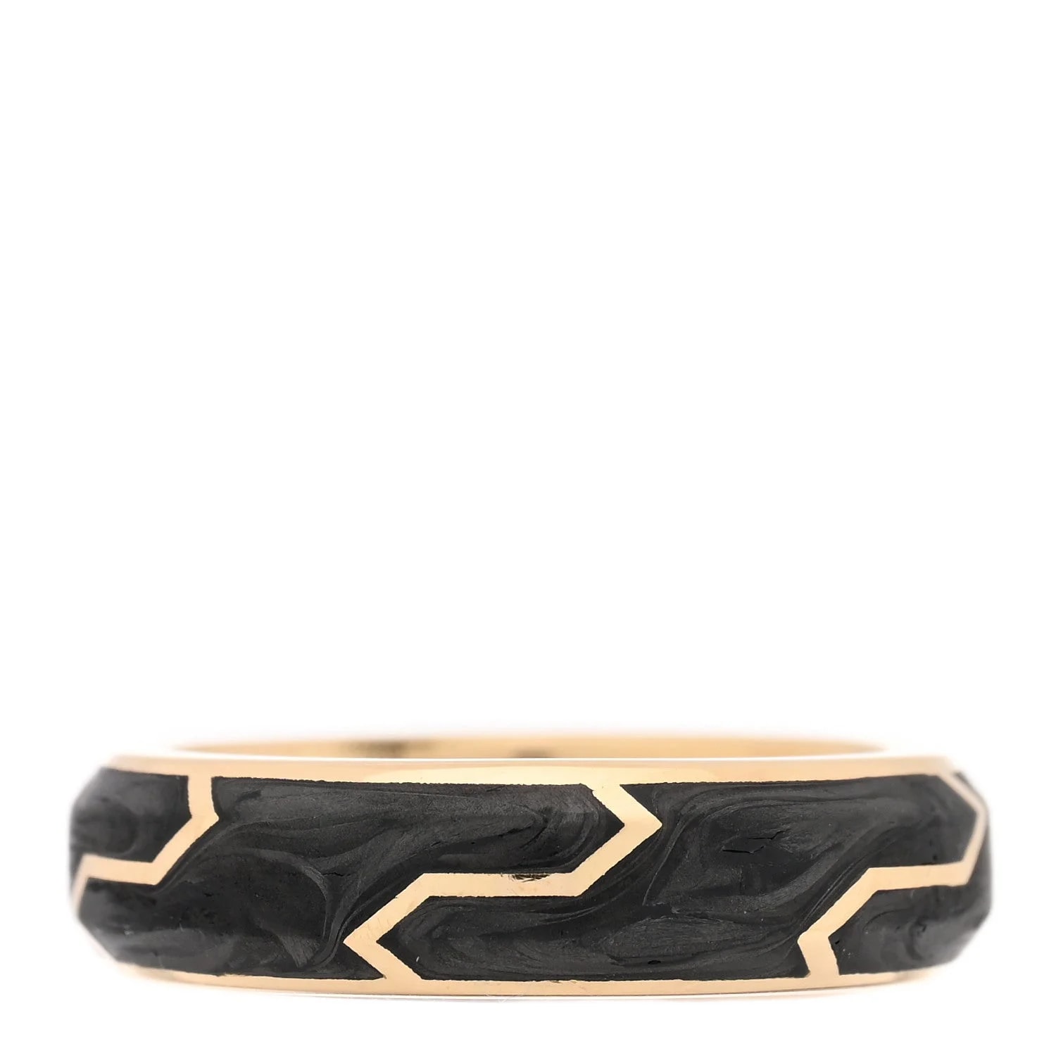 18K Yellow Gold 6mm Forged Band 53 6.5 3