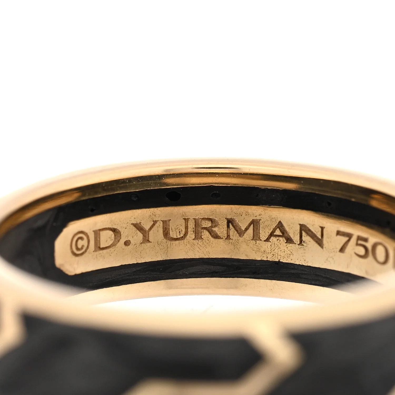 18K Yellow Gold 6mm Forged Band 53 6.5 4