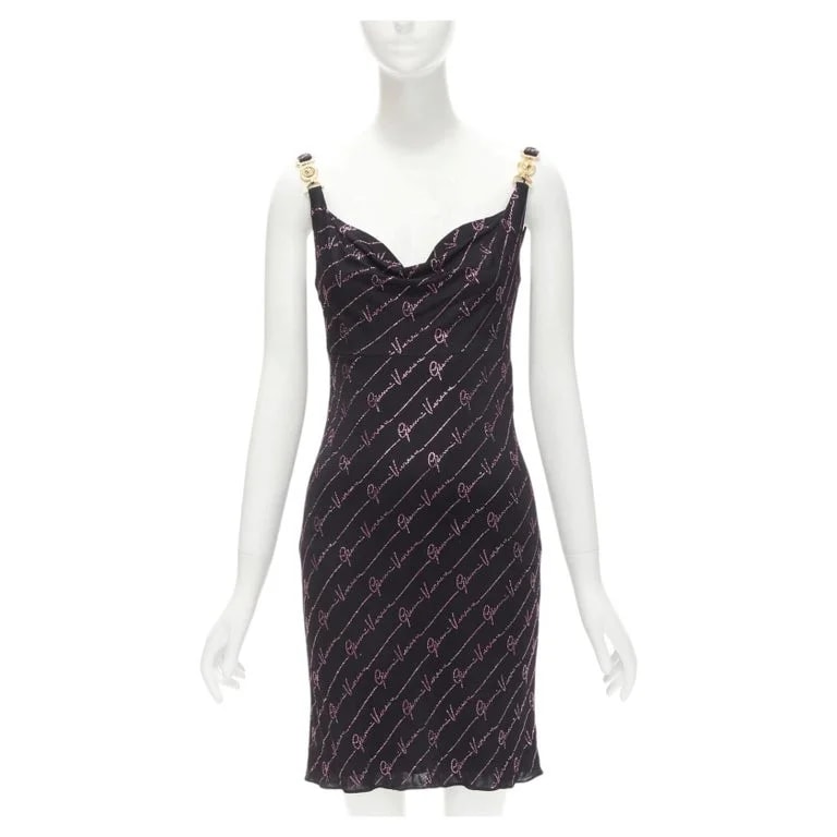 Donatella Versace, Versace — Versace Gianni Medusa Mini Dress IT38 — Clothing — resale