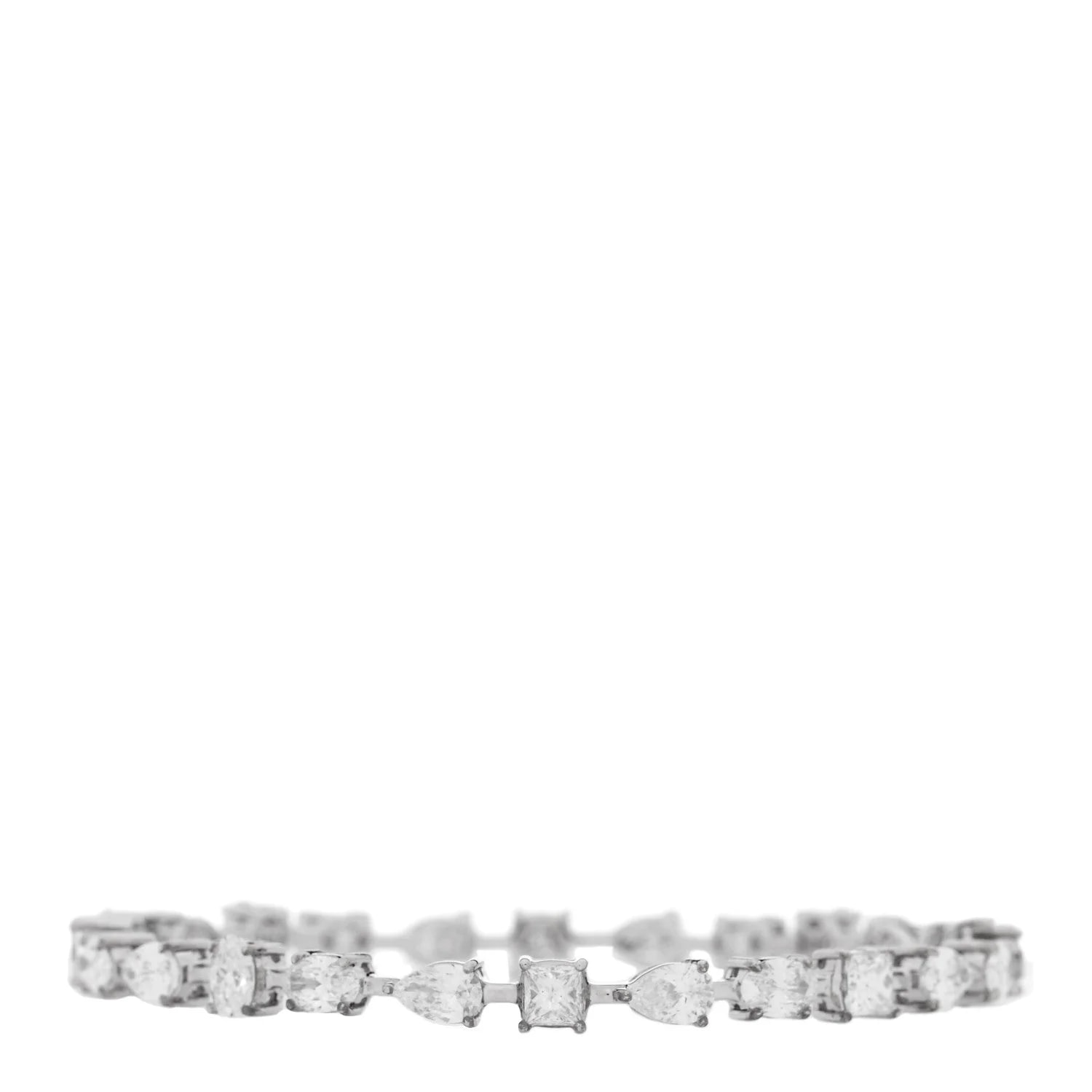 18K White Gold 5.50ctw Marquis Oval Pear Princess Cut 3