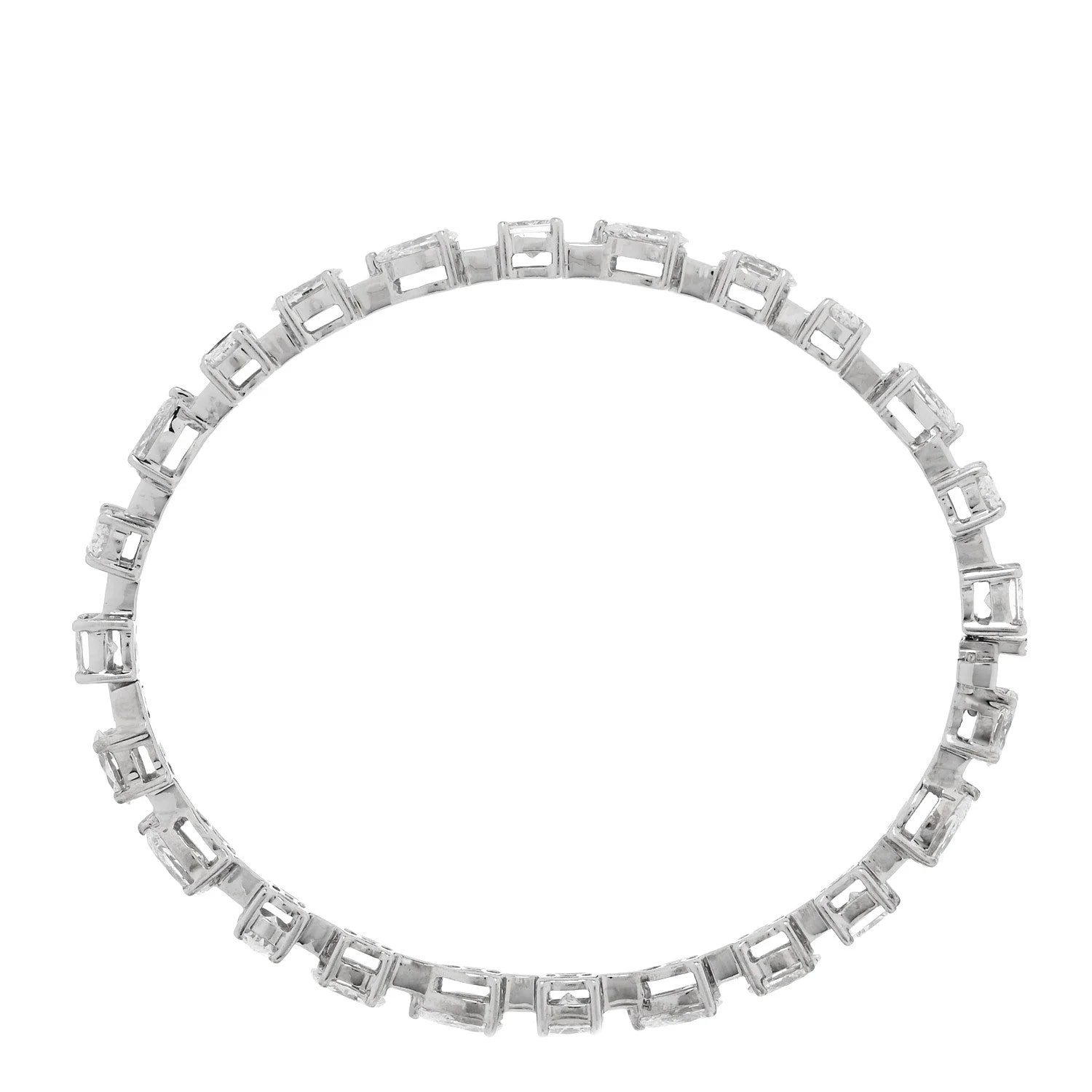 18K White Gold 5.50ctw Marquis Oval Pear Princess Cut 4