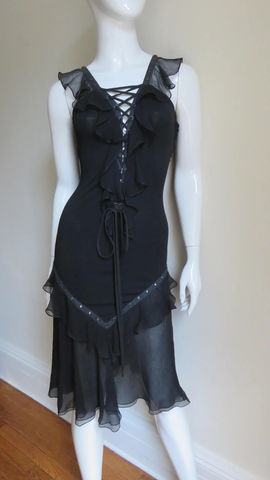 Dior — Christian Dior By John Galliano Plunge Corset Lace-Up Dress — Clothing — resale