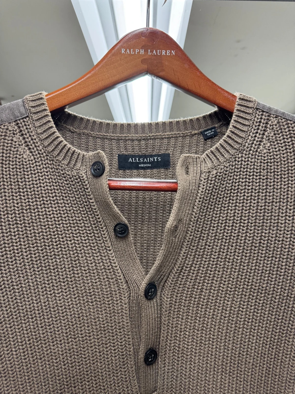 AllSaints — Allsaints Military Heavy Henley Sweater — streetwear — resale