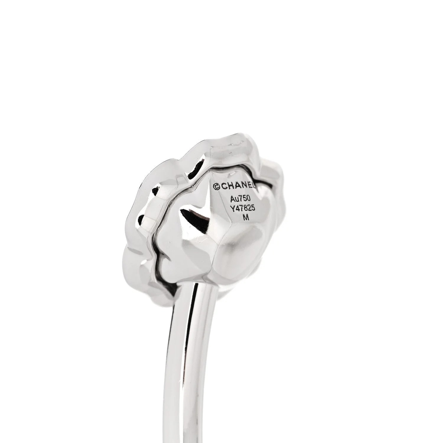 18K White Gold Camelia Precieux Cuff M 3