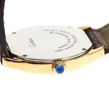 Cartier Ronde Solo SM W6700355 29mm K18YG Quartz Silver Dial Leather Strap #C354 2