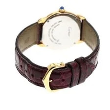 Cartier Ronde Solo SM W6700355 29mm K18YG Quartz Silver Dial Leather Strap #C354 4