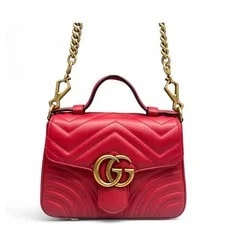 Gucci — Gucci Chevron Mini GG Marmont Top Handle (zs070126a3r) — Handbag — resale