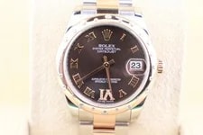 2025 Rolex Datejust 278271 Chocolate Roman Diamond VI TT Rose Gold Oyster 31mm 2