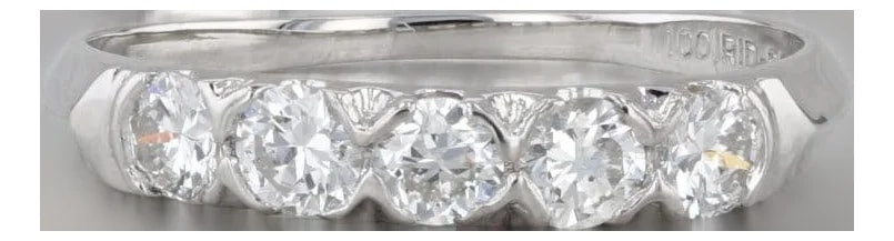 0.60ctw Wedding Band 900 Size 7 Anniversary — Jewelry — resale