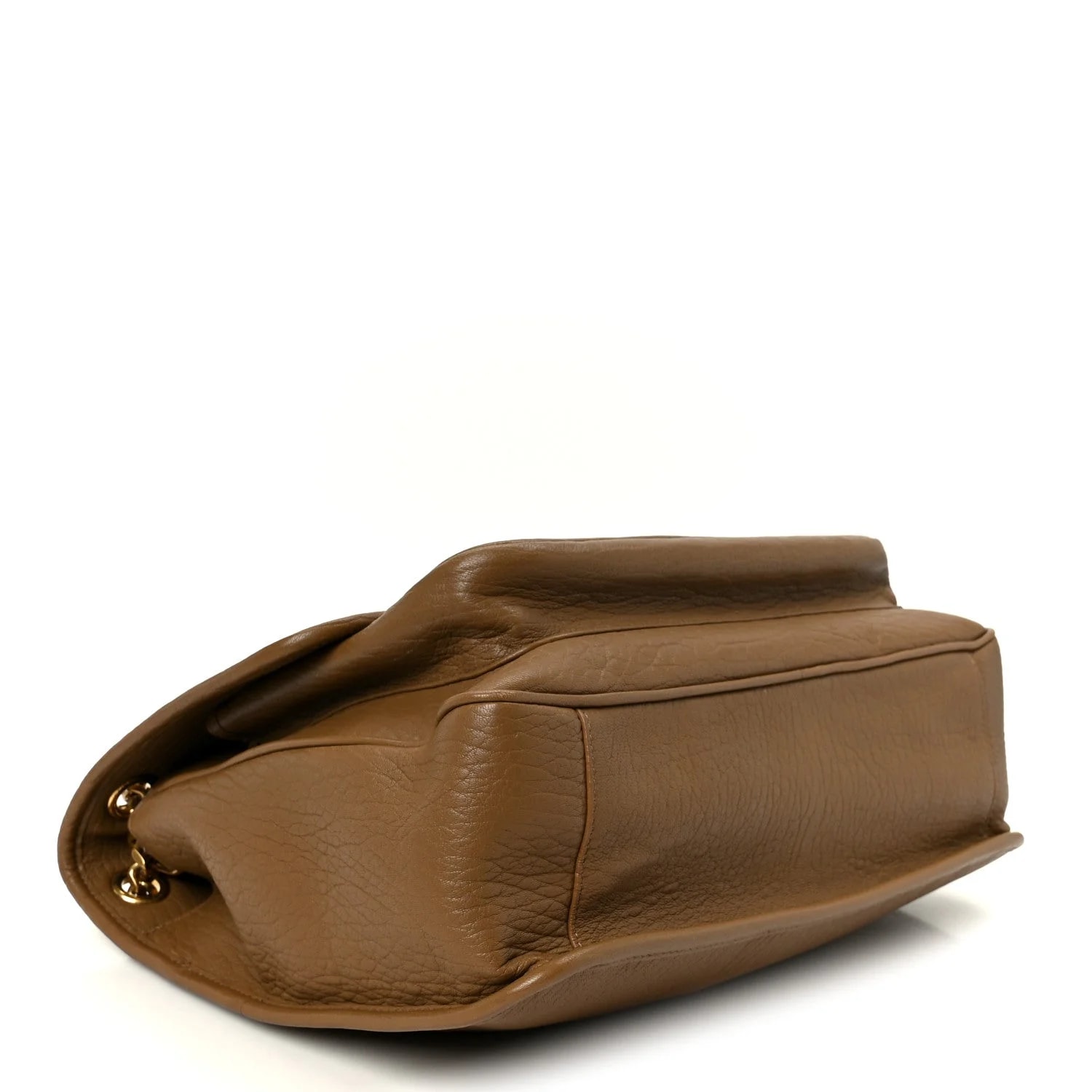 Grained Large Niki Chain Satchel Dark Cork 4