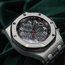 Audemars Piguet — Audemars Piguet Royal Oak Offshore “Vampire” Black Leather Full SET 26470ST — Watch — resale