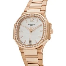 Patek Philippe Nautilus 7118/1200R-001 Automatic Rose Gold Silver Dial 3