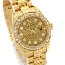 Rolex Datejust 10P BezelDiamond Watches 179138G K18 Yellow Gold/18K Yellow G... 4