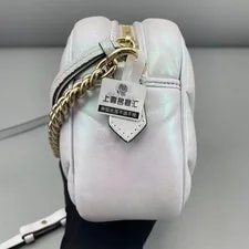 Gucci Medium GG Marmont Pastel Light Chevron Auth 4