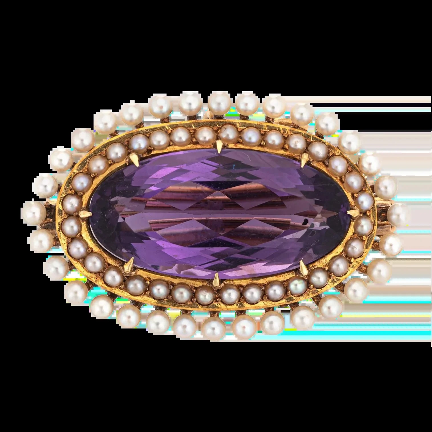 Antique Victorian Krementz Brooch 14k Yellow Gold Jewellery — Jewelry — resale