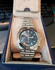 Breitling AB0134 42MM Chronomat Stainless Steel Blue Dial 3