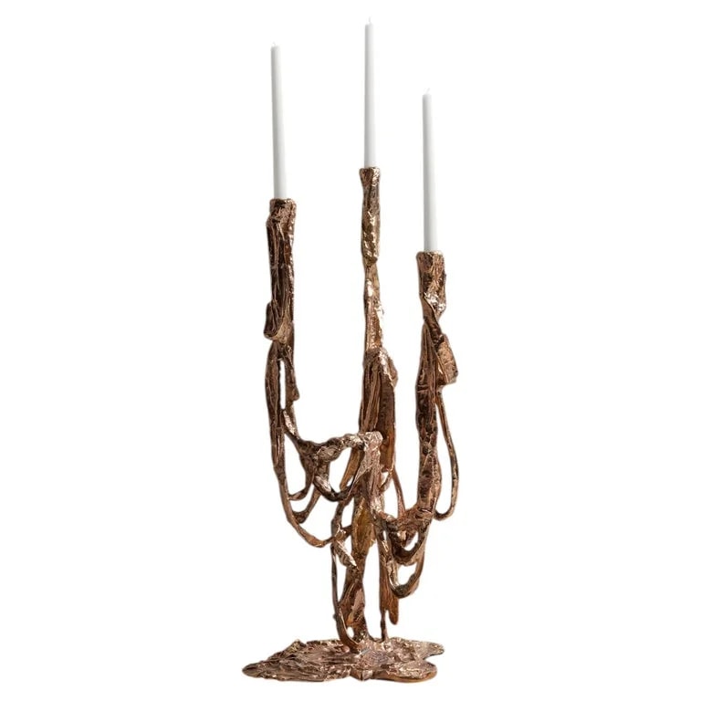 Viya by Vikram Goyal — Golden Banyan Candelabra in Brass, Viya By Vikram Goyal — decorative_object — resale